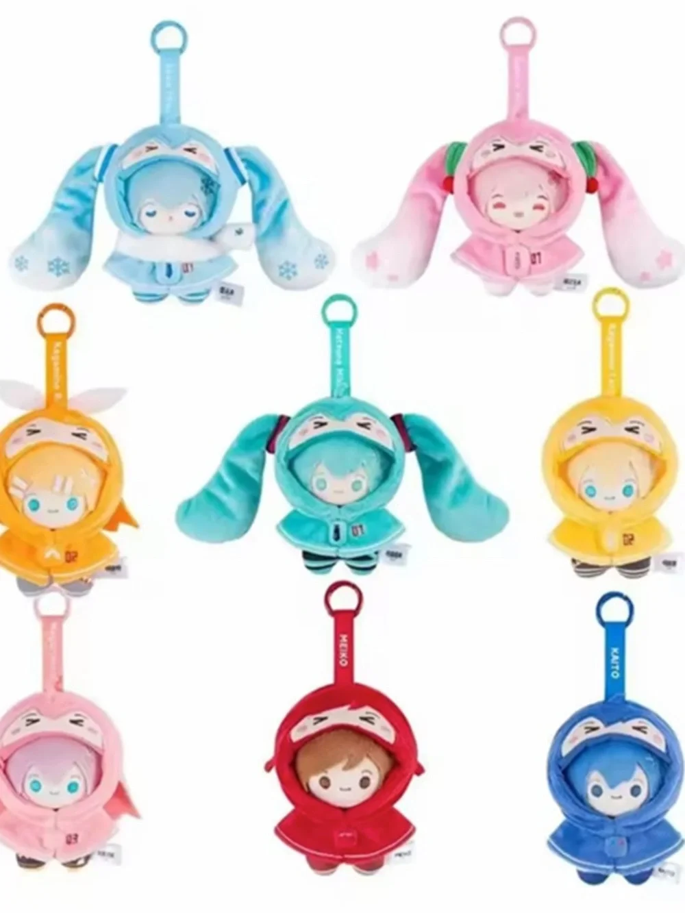 Hatsune Miku & Vocaloids with Poncho Mini Plush Keychain Blind Box  ( 1PC BY